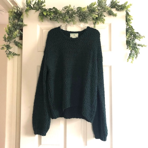 Blue Green Popcorn Oversized Sweater